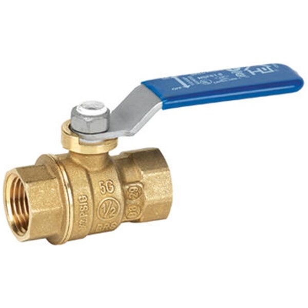 Homewerks 116-2-12-12 0.5 in. Brass Female Pipe Thread Full Port Ball Valve 122454 - main